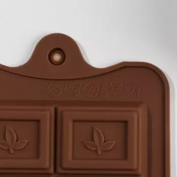 Форма для шоколада Доляна «Дольки с мятой», 10 ячеек, 21×10,5×0,8 см, цвет МИКС