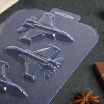 Форма для шоколада и конфет «Истребитель», пластик, прозрачная