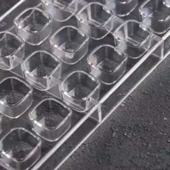 Форма для конфет и шоколада KONFINETTA «Куб», пластик, 27.513.53 см, 21 ячейка (2.52.5 см), прозрачная