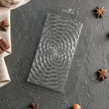 Форма для шоколада и конфет «Плитка Гипно», 17×8,5×0,8 см, цвет прозрачный