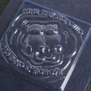 Форма для шоколада и конфет «Плитка. Только с тобой», цвет прозрачный