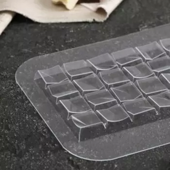 Форма для шоколада и конфет пластиковая «Плитка Тринити», 178,51 см, цвет прозрачный