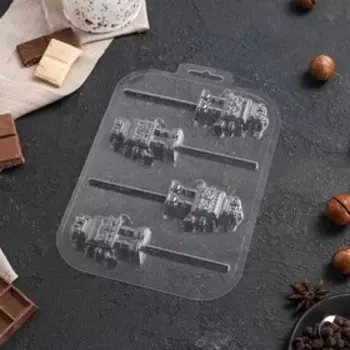 Форма для шоколада и конфет «Робот на палочке», цвет прозрачный