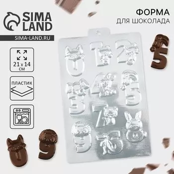 Форма для шоколада «Учим цифры», 2114 см