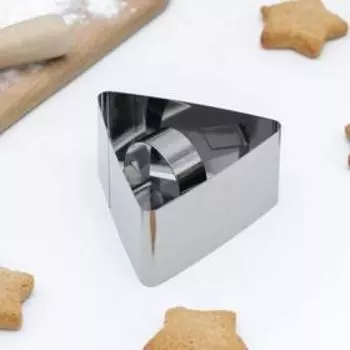 Форма для выкладки Доляна «Треугольник», 7,56,54 см, с прессом