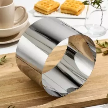 Форма для выкладки и выпечки, d=18 см, h=12 см, нержавеющая сталь