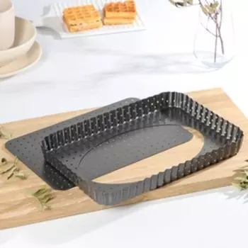 Форма для выпечки Доляна Galaxy перфорированная, со съёмным дном, 31213 см, антипригарное покрытие