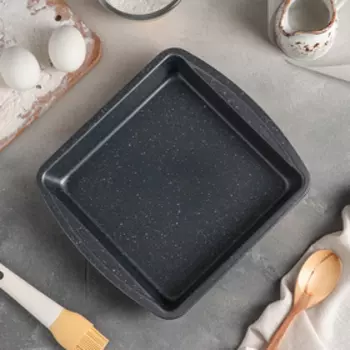 Форма для выпечки Доляна «Гранит», 2623,54 см, антипригарное покрытие, цвет чёрный