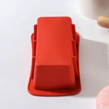 Форма для выпечки Доляна «Хлеб», силикон, 16.78.54.8 см, внутр.размер 14.76.5 см, красная