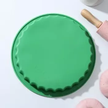 Форма для выпечки Доляна «Круг. Изгиб», силикон, d=22,5 см, цвет МИКС