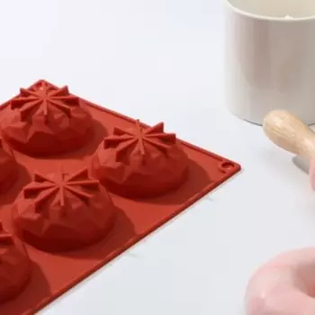 Форма для выпечки Доляна «Кристалл», силикон, 8 ячеек, 29172,2 см, d=5,5 см, цвет коричневый