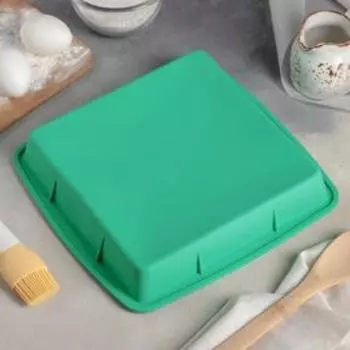 Форма для выпечки Доляна «Квадрат», силикон, 27274 см (с бортиками), внутренний размер 2323 см, МИКС