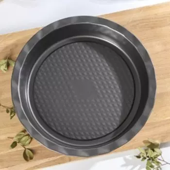 Форма для выпечки Доляна «Леонард», 28,5×5 см, антипригарное покрытие, цвет чёрный