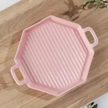 Форма для выпечки Доляна «Мадера», 21,8×17,8×2,8 см, цвет розовый