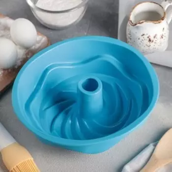 Форма для выпечки Доляна «Немецкий кекс. Заварное печенье», силикон, d=22 см, МИКС