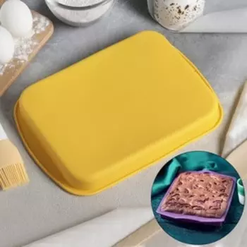 Форма для выпечки Доляна «Прямоугольник», силикон, 2718 см, МИКС