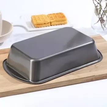 Форма для выпечки Доляна «Прямоугольник. Жаклин», 3621,57 см, антипригарное покрытие, цвет чёрный