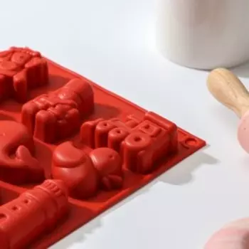 Форма для выпечки Доляна «Сказка. Детское воображение», силикон, 3017,5 см, 15 ячеек (5,34,5 см), цвет МИКС