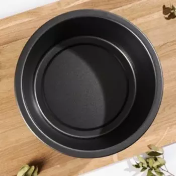 Форма для выпечки Доляна «Жаклин. Круг», 23×9,5 см, (внутренний d=20см), антипригарное покрытие, цвет чёрный