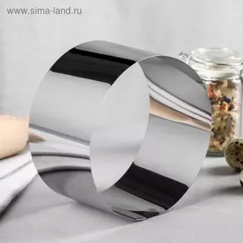 Форма для выпечки и выкладки TAS-PROM «Круг», h=6.5 см, d=12 см, нержавеющая сталь