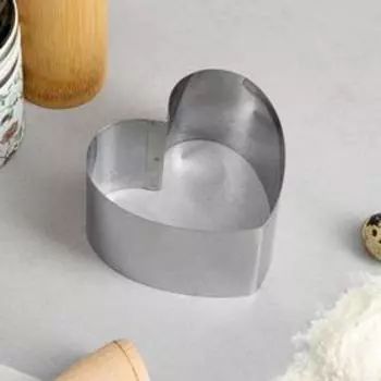 Форма для выпечки и выкладки "Сердце", H-6,5 см, 12 х 12 см