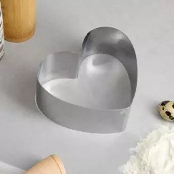 Форма для выпечки и выкладки "Сердце", H-6,5 см, 14 х 14 см