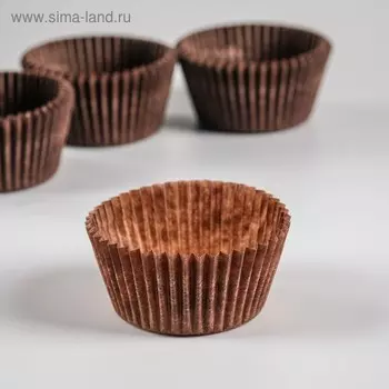 Форма для выпечки коричневая, 4 х 2,6 см