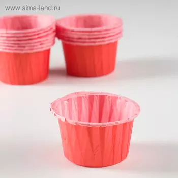 Форма для выпечки "Маффин", красный, 5 х 4 см