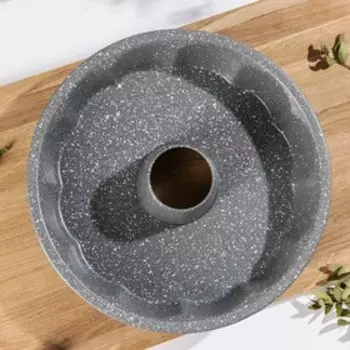 Форма для выпечки «Немецкий кекс. Мрамор», 28×5,5 см, антипригарное покрытие, цвет серый