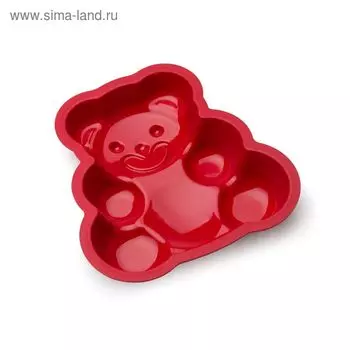 Форма для выпечки Oursson, BW2500S/RR, мишка, красная