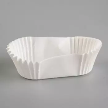 Форма для выпечки овал, белая, 3 х 6,5 х 2,25 см