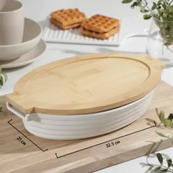 Форма для выпечки BellaTenero, 1.5 л, 32.7216.3 см, жаропрочная керамика, белая