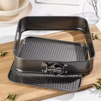 Форма для выпечки Доляна «Элин. Квадрат», 2626 см, съёмное дно, антипригарное покрытие, цвет чёрный