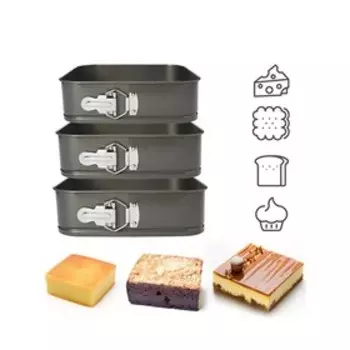 Форма для выпечки Доляна «Элин. Квадрат», 2828 см, съёмное дно, антипригарное покрытие, цвет чёрный