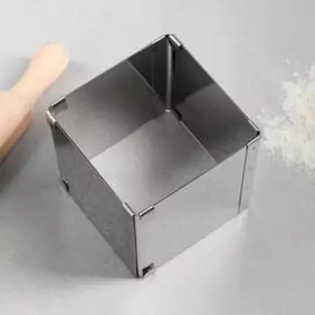 Форма для выпечки с регулировкой размера TAS-PROM «Квадратная», h=10 см, 1010 - 1818 см, нержавеющая сталь