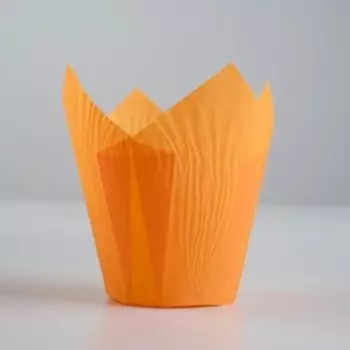 Форма для выпечки "Тюльпан", оранжевый, 5 х 8 см