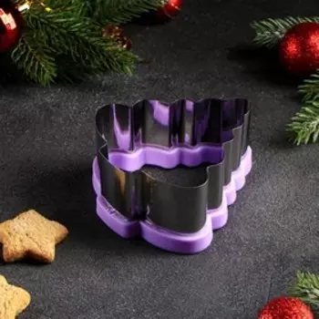 Форма для вырезания печенья Доляна «Ёлка», 9.7510.7 см, МИКС