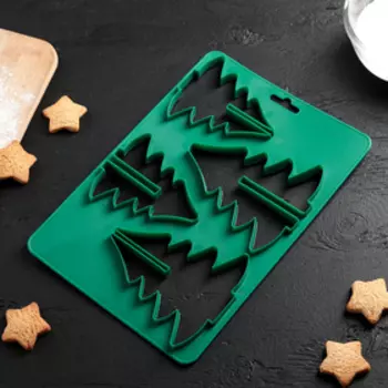 Форма для вырезания печенья новогодняя Доляна «Ёлочка», 2819 см, цвет зелёный