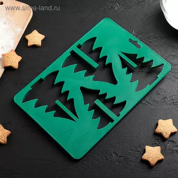 Форма для вырезания печенья новогодняя Доляна «Ёлочка», 2819 см, цвет зелёный
