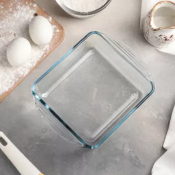 Форма для запекания Paabahe Borcam, 1.04 л, 20.916.5 см, прямоугольная, жаропрочное стекло, прозрачная