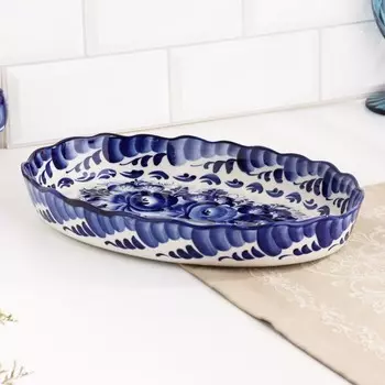 Форма для запекания, гжель