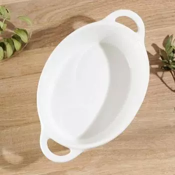 Форма для запекания Доляна «Долли», 350 мл, 18.5114.5 см, жаропрочная керамика, белая