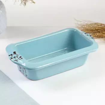 Форма для запекания «Трапеза прямоугольная», 1 л, 6,52714,5 см, голубая