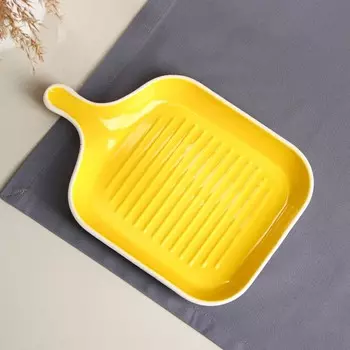 Форма для запекания "Желток", керамика, желтая, 1 сорт, Иран