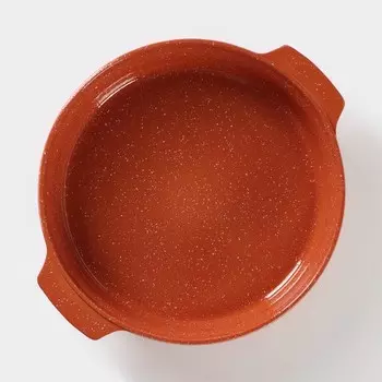 Форма круглая с ручками «Мрамор», d=24 см, h=6,5 см