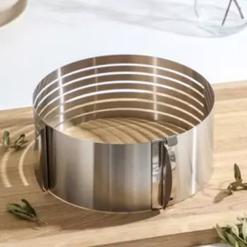 Форма для выкладки и выпечки с регулировкой размера Доляна, d=16-20 см, серебристая