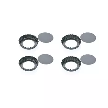 Форма Tescoma Delicia, с волнистыми краями и съёмным дном, d=10 см, 4 шт