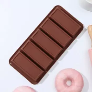 Форма для выпечки Доляна «Бисквиты», силикон, 5 ячеек, 22,310,52 см, цвет коричневый