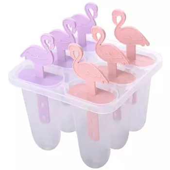 Формы для мороженого Мультидом «Фламинго», 6 ячеек, пластик, размер 14х11.5х12.5 см