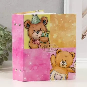 Фотоальбом 200 фото 10х15 см "Детский альбом-15, розовый"